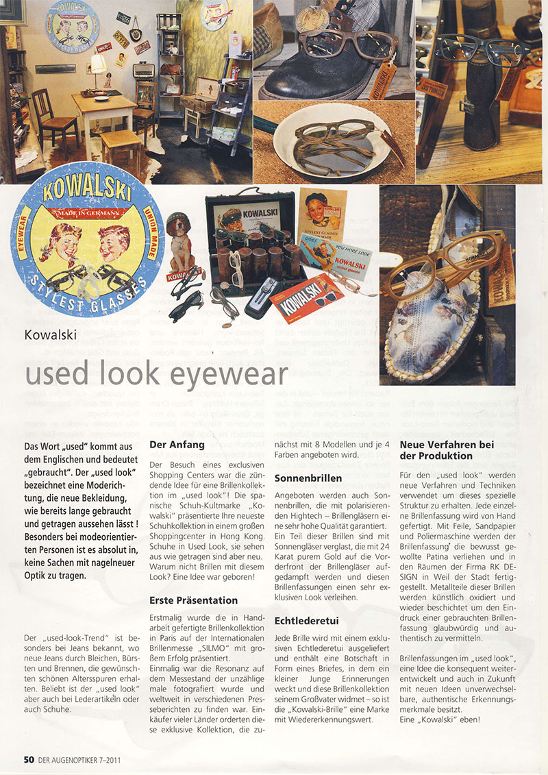 Kowalski-Eyewear Pressebericht Der Augenoptiker
